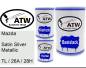 Preview: Mazda, Satin Silver Metallic, TL / 26A / 28H: 500ml Lackdose + 500ml Klarlack + 250ml Härter - Set, von ATW Autoteile West.